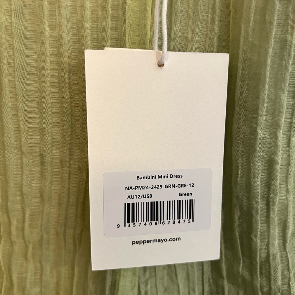 Bambini Green Spaghetti Strap mini Dress - Picture 8 of 13